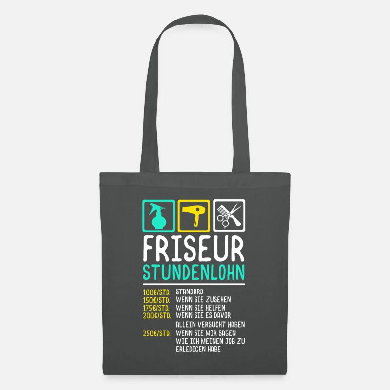 Friseur - Stoffbeutel - Graphite