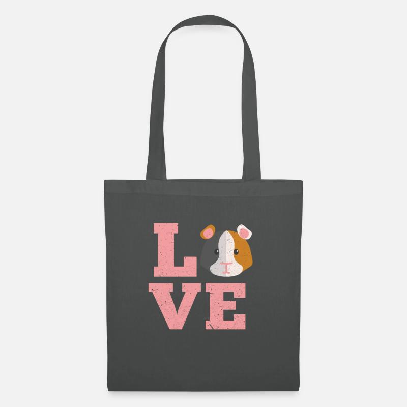 Cochon d'Inde cochon d'Inde cadeau cochon d'Inde - Sac en tissu - gris graphite