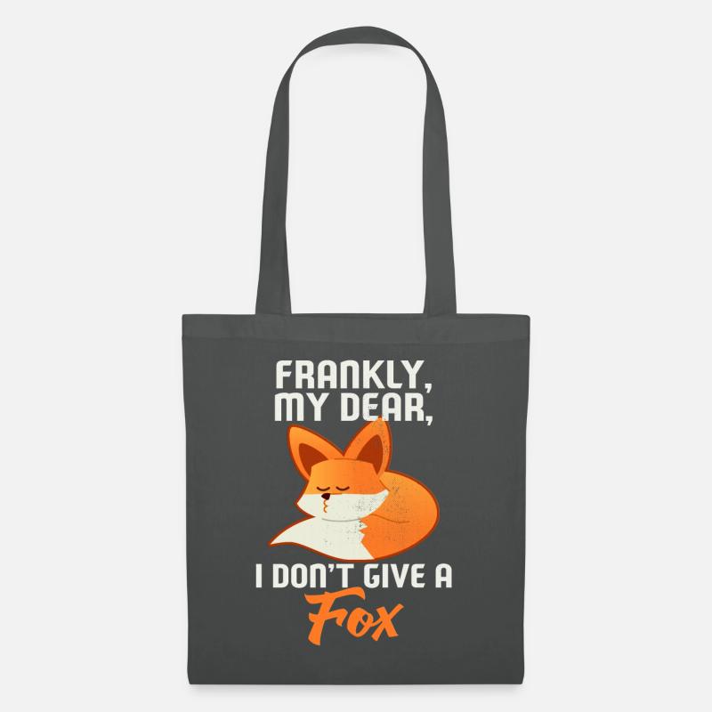 Frankly My Dear I Dont Give A Fox Geschenk - Stoffbeutel - Graphite