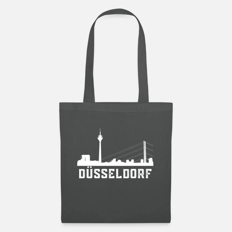 Düsseldorf Skyline - Stoffbeutel - Graphite