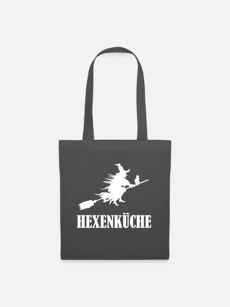 Geschenkidee Spruch Hexenküche - Stoffbeutel - Graphite