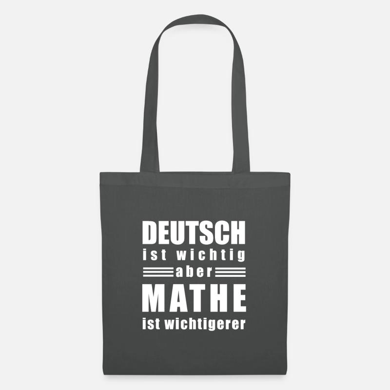 Math German Math Teacher Learning Funny Gift - Tote Bag - graphite grey