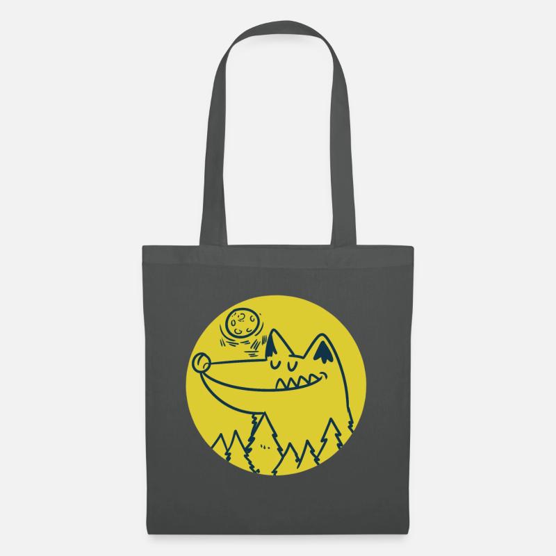 Wolf Cartoon Comic Pack Prey Gift Idea Wild - Tote Bag - graphite grey
