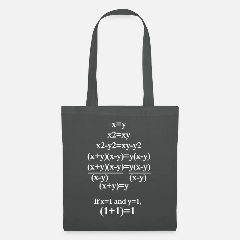 Math Design - Tote Bag - graphite grey