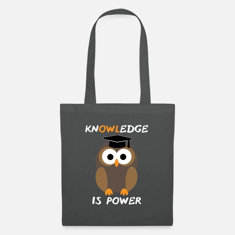 Eule Owl - Stoffbeutel - Graphite