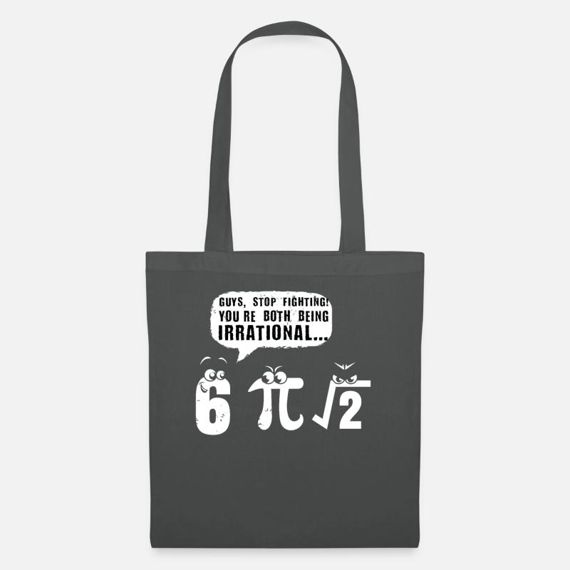 funny math irrational - Tote Bag - graphite grey
