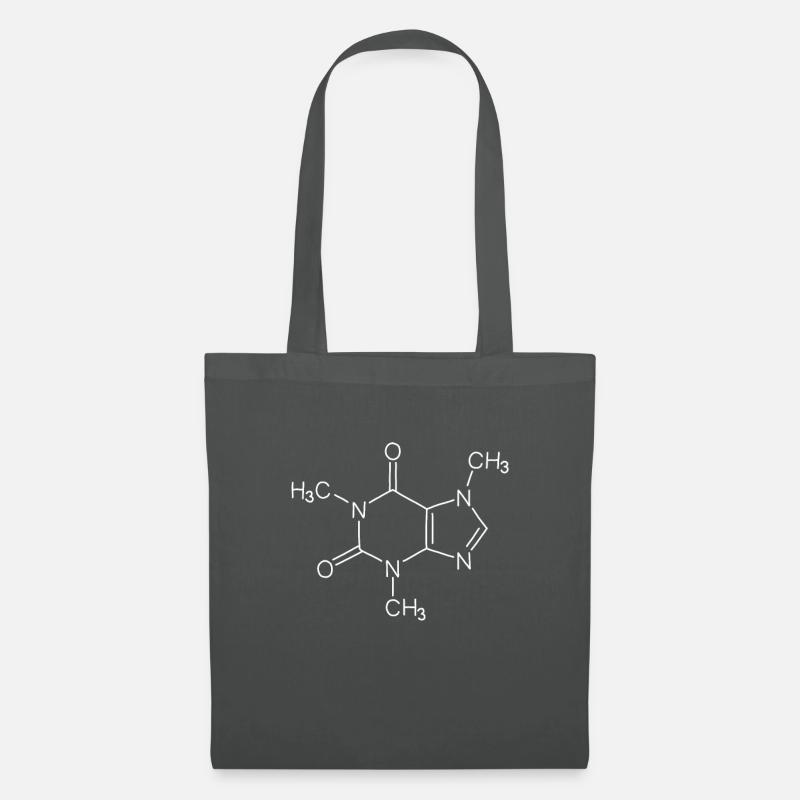Geek Koffein Kaffee Moleküle Chemie Geschenkidee - Stoffbeutel - Graphite