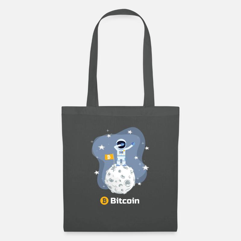 lustiger crypto Bitcoin moon Astronaut Dabbing - Stoffbeutel - Graphite