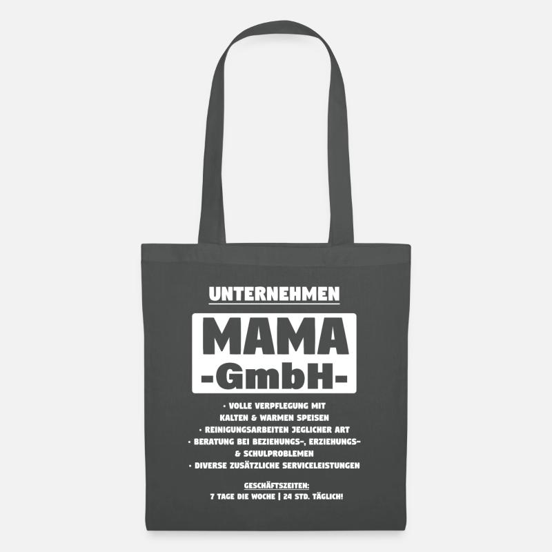 Mama Mutter GmbH Weiss - Stoffbeutel - Graphite