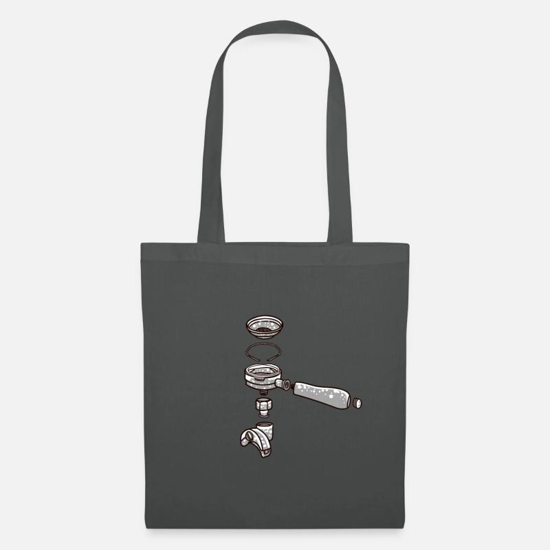 Kaffee Espresso Siebträger Kaffeetrinker Geschenk - Stoffbeutel - Graphite