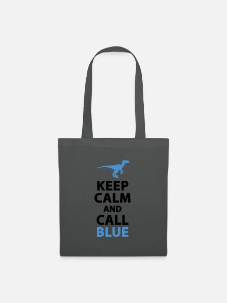 Keep Calm und Call Blue | Raptor - Stoffbeutel - Graphite