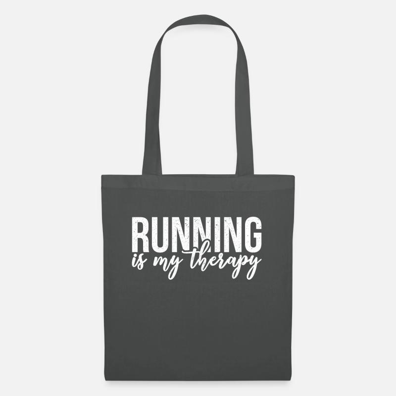 Running Is My Therapy - Stoffbeutel - Graphite