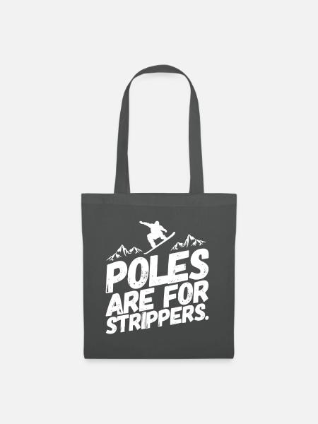 Snowboarding Snowboard Snowboarder Stripper - Stoffbeutel - Graphite