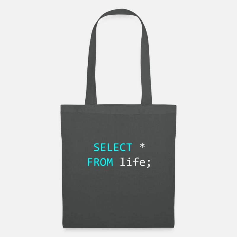 Geschenkidee für SQL-Coder - Stoffbeutel - Graphite