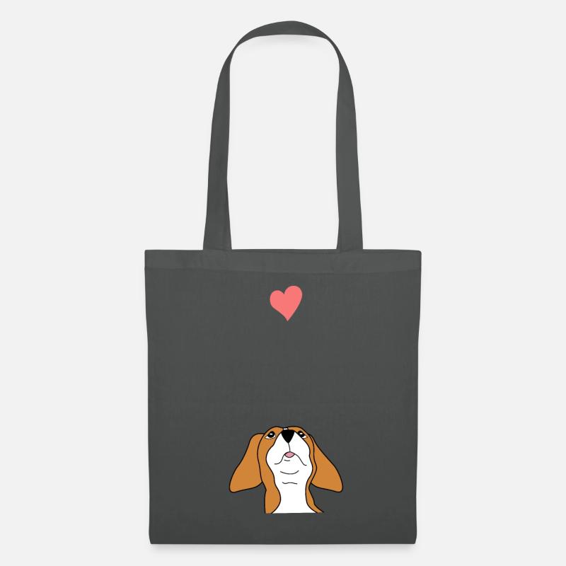Beagle Mama Lover Geschenk Mädchen - Stoffbeutel - Graphite