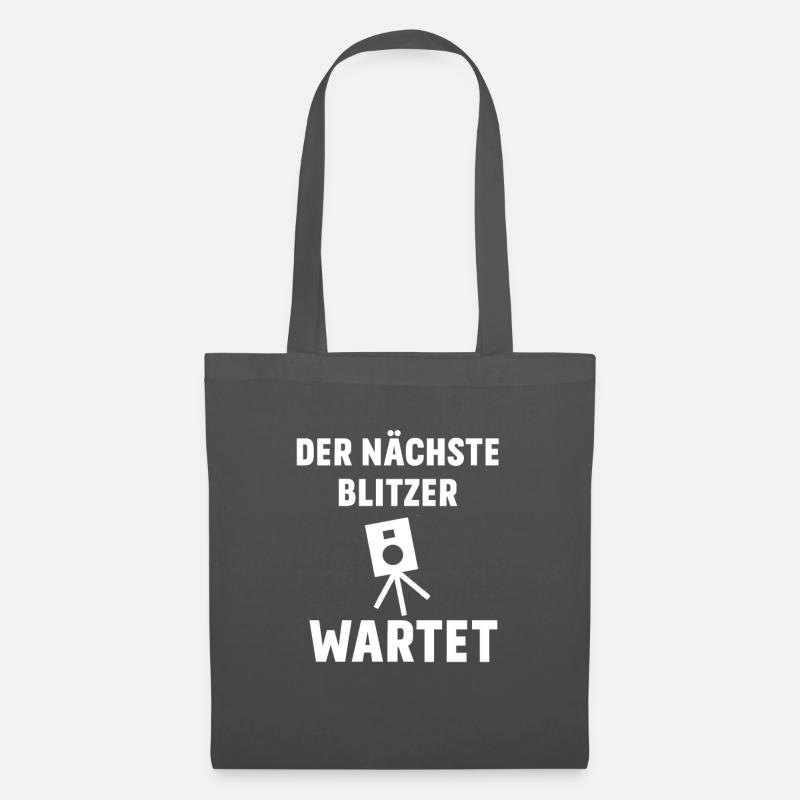 Der nächste Blitzer wartet - Stoffbeutel - Graphite