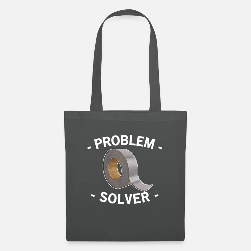 Duct Tape - Problem solver, lustig, Geschenk - Stoffbeutel - Graphite