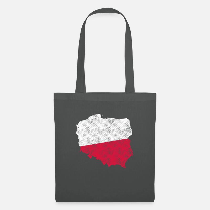 Polen Retro - Stoffbeutel - Graphite