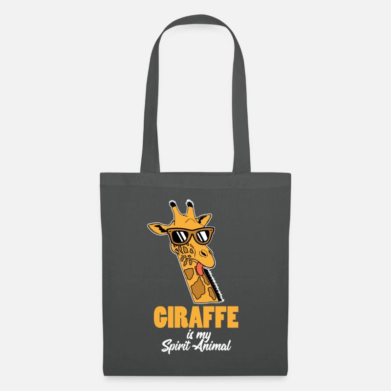 Giraffe - Stoffbeutel - Graphite