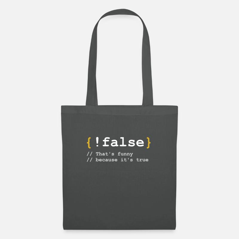 False Geschenk für Informatiker - Stoffbeutel - Graphite