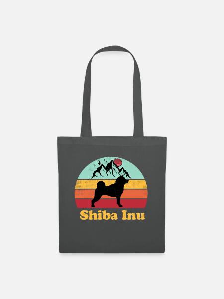 shiba inu - Stoffbeutel - Graphite