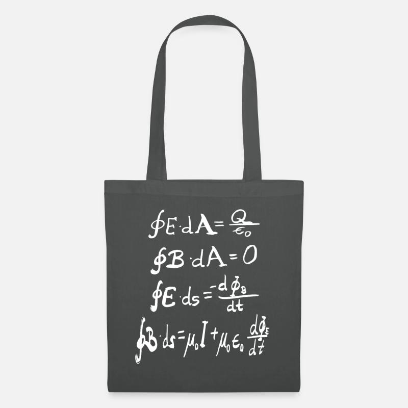 Electromagnetism Maxwell equations - Tote Bag - graphite grey