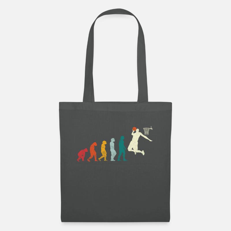 Basketball Evolution Spieler Sport Geschenkidee - Stoffbeutel - Graphite
