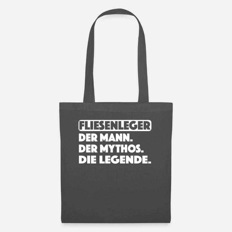 Fliesenleger Handwerker - Stoffbeutel - Graphite