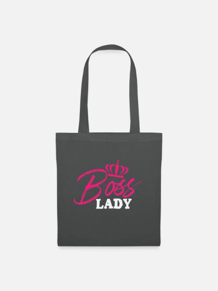 Boss Lady Womens T shirt - Stoffbeutel - Graphite