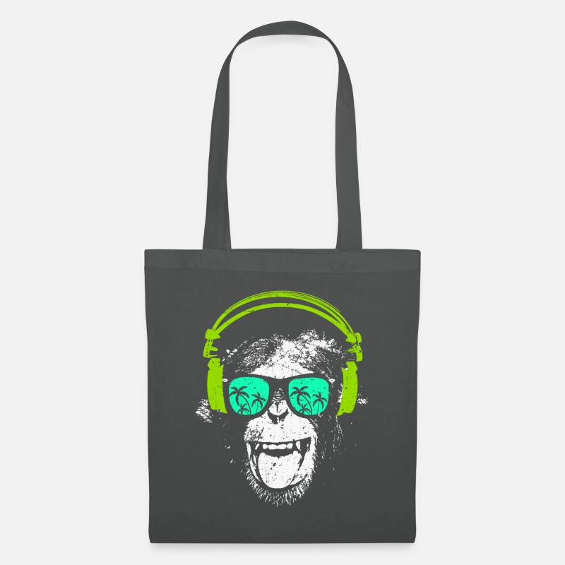 Monkey DJ - Tote Bag - graphite grey