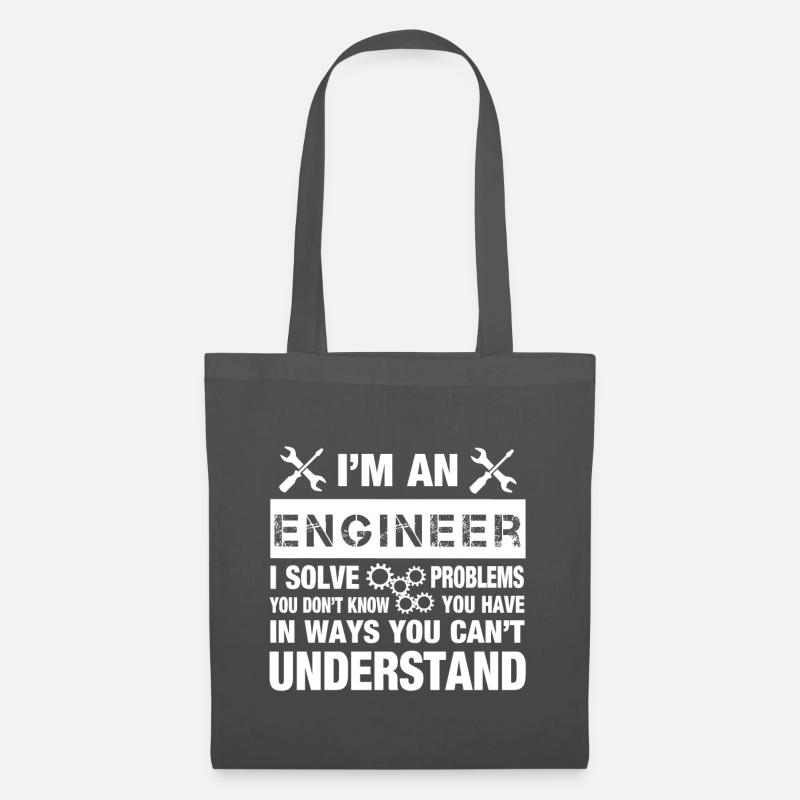 I am an engineer - gift idea for engineer - Tote Bag - graphite grey