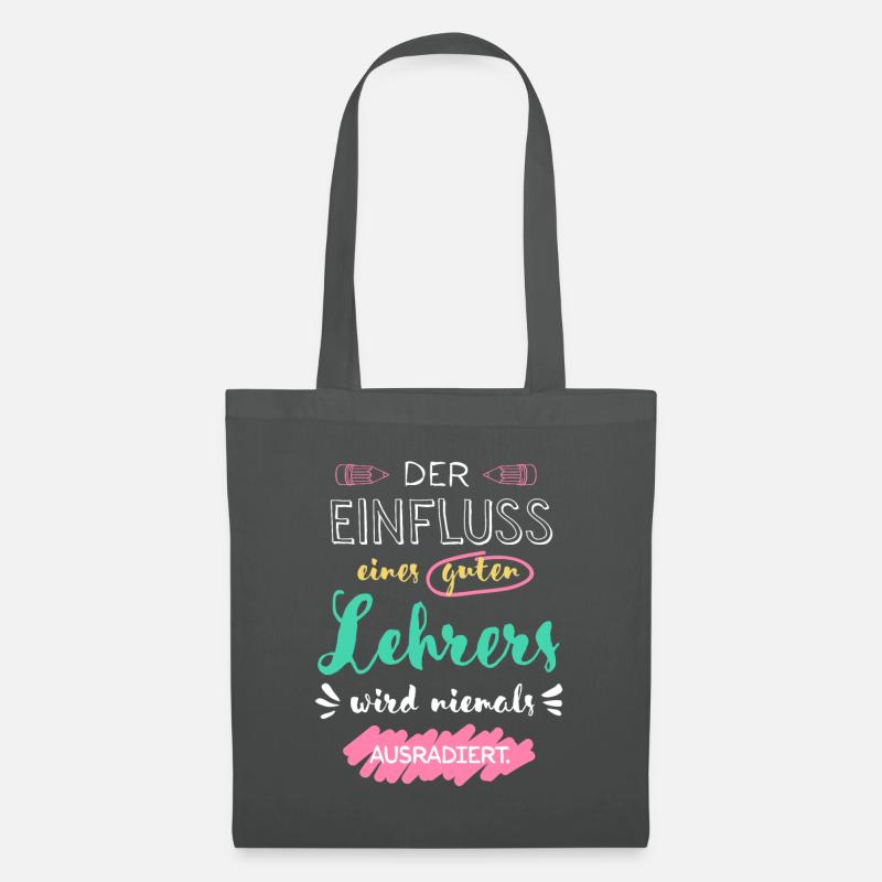 Lehrer & Lehrerin Geschenk Danke Grundschule Idee - Stoffbeutel - Graphite