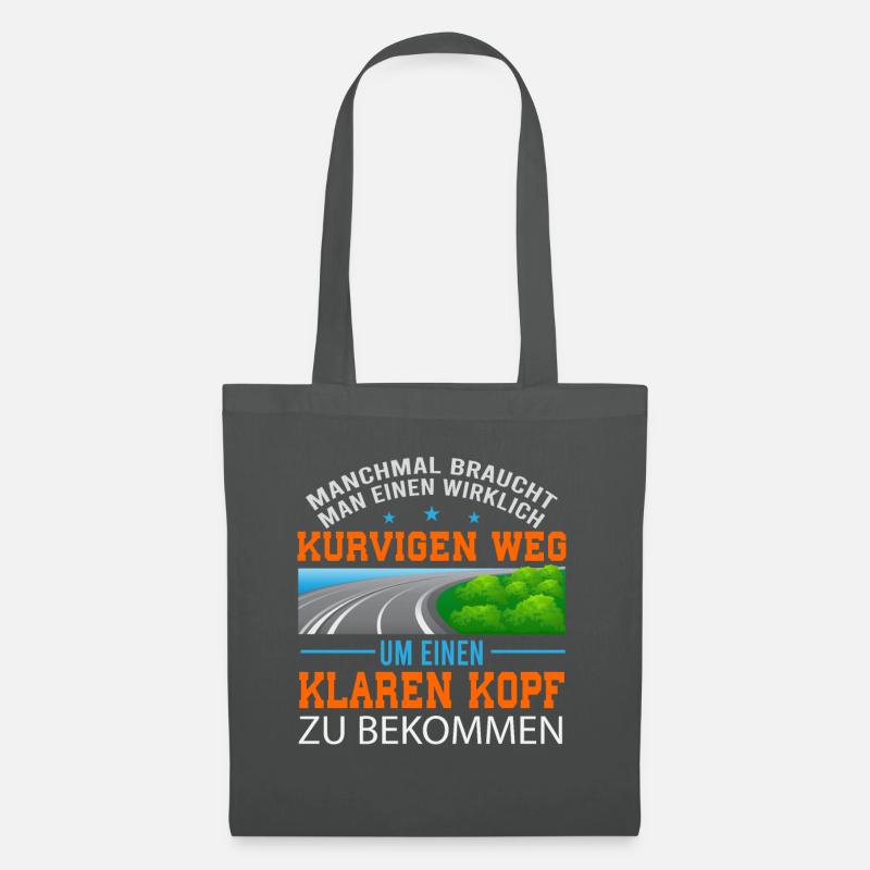 Motorrad Spruch - Stoffbeutel - Graphite