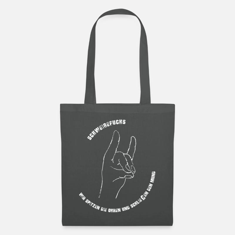 SCHWEIGEFUCHS Kinder Lehrerin Fuchs Spruch Neu - Stoffbeutel - Graphite