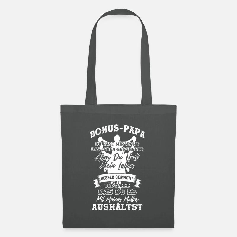 Bonus Papa Sprüche - Stoffbeutel - Graphite