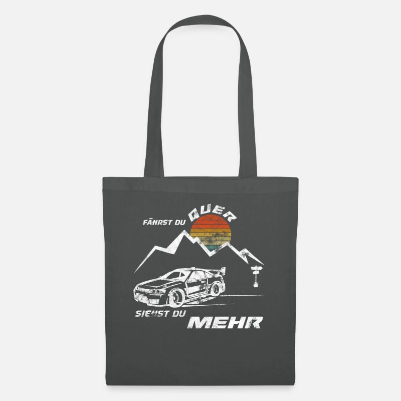 Fährst du Quer siehst du mehr - Stoffbeutel - Graphite