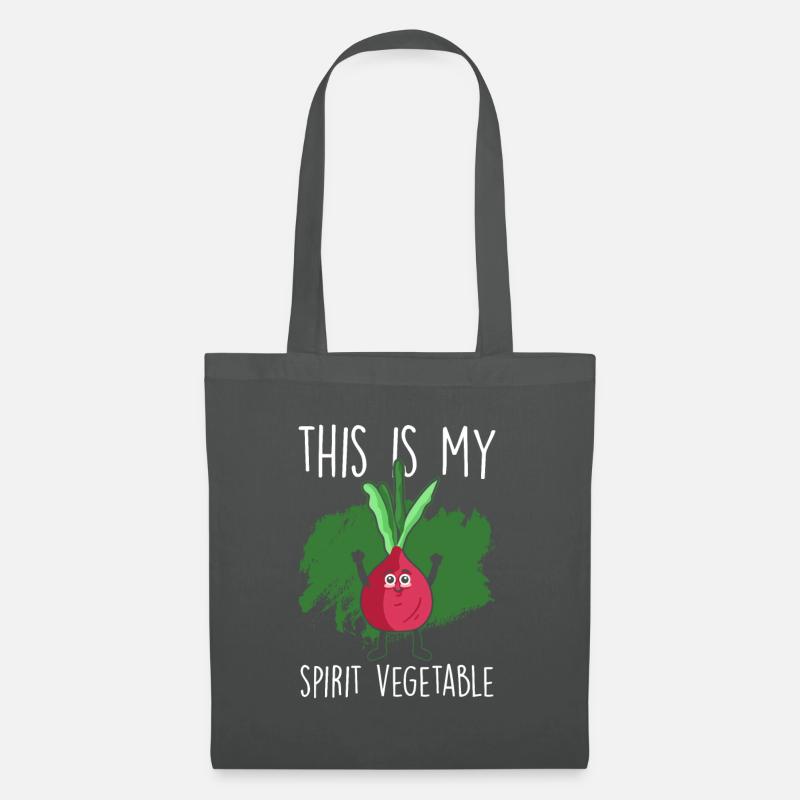 Rote Beete Spruch - Stoffbeutel - Graphite