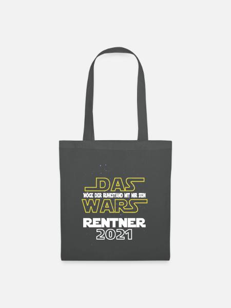 Möge der Ruhestand mit mir sein...! Rentner 2021 - Stoffbeutel - Graphite