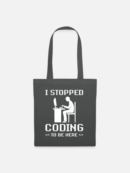 Programmierer Geschenk - Stoffbeutel - Graphite