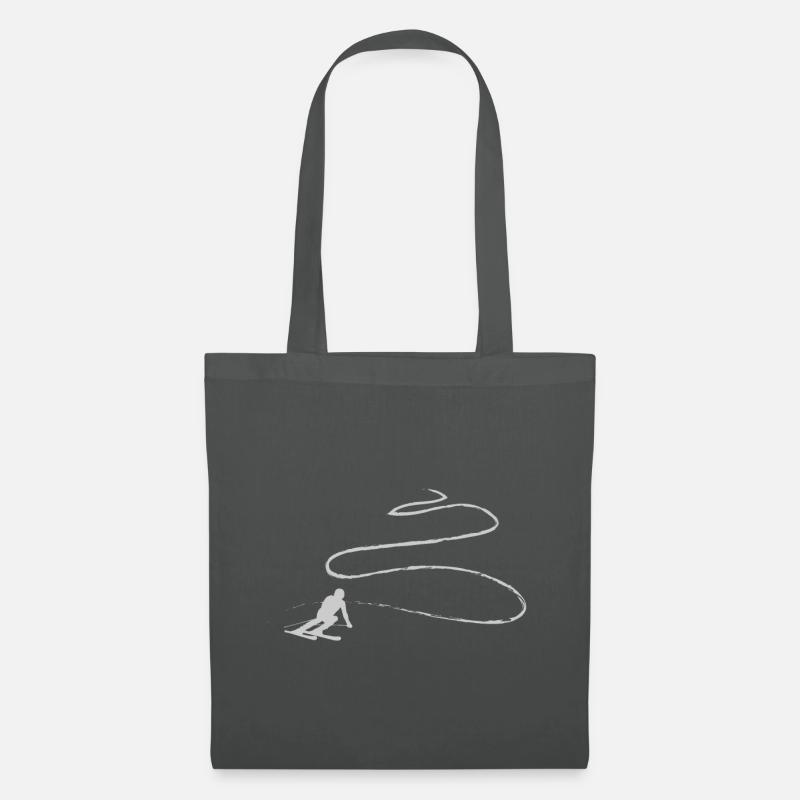 Ski Luft mit Freizeit und Skiurlaub auf Skiern - Stoffbeutel - Graphite
