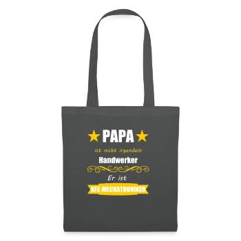 KFZ-Mechatroniker Papa der beste Automechaniker - Stoffbeutel - Graphite - Vorne