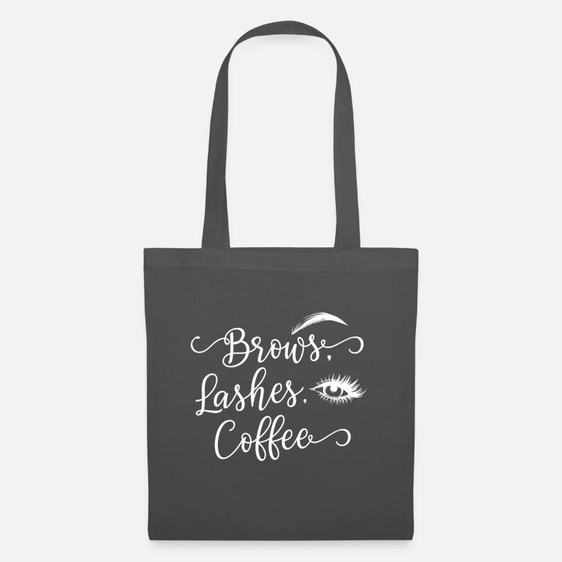 Brows Lashes Coffee - Stoffbeutel - Graphite