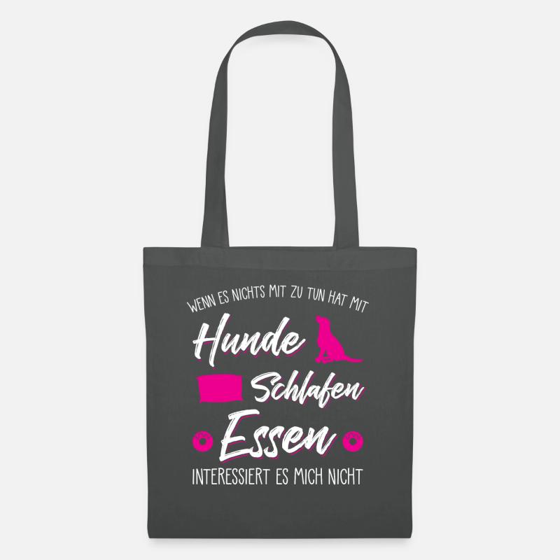 Hund Spruch Hunde Geschenk Hundehalter - Stoffbeutel - Graphite