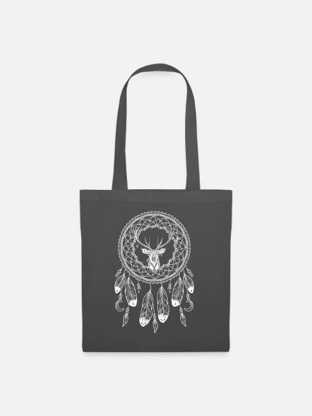 Sternzeichen Native American Hirsch - Stoffbeutel - Graphite
