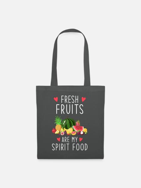 Früchte Frucht Spruch - Stoffbeutel - Graphite