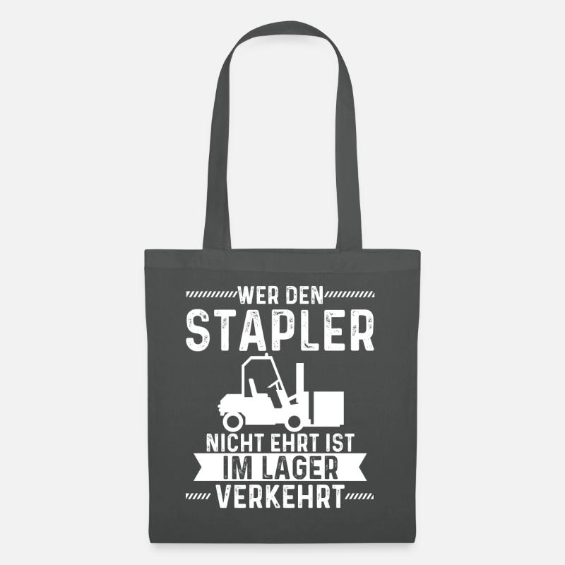 Gabelstaplerfahrer Lagerist Stapler Logistiker - Stoffbeutel - Graphite
