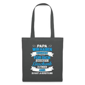 Männertag Himmelfahrt Vatertag 2021 Papa Spruch - Stoffbeutel - Graphite - Vorne