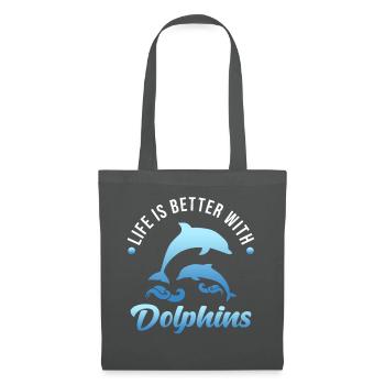 Delfin - Stoffbeutel - Graphite - Vorne