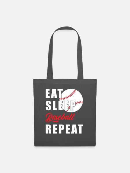 Eat Sleep Baseball Repeat - Stoffbeutel - Graphite