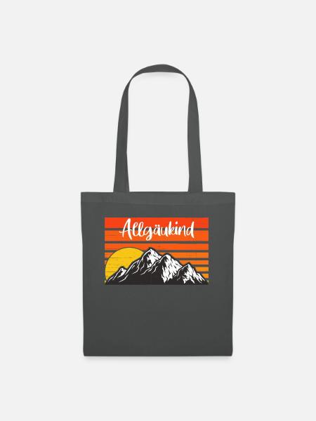 Allgäu Allgäuer Berge Allgäukind Alpen - Stoffbeutel - Graphite